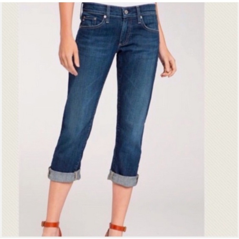 AG The Tomboy Relaxed Straight Crop Jeans Women's 28 Blue - Picture 14 of 14